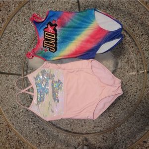 Set of 2 Girls One-piece Bathing Suite